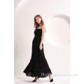 Zwarte strand casual maxi-jurk voor dames